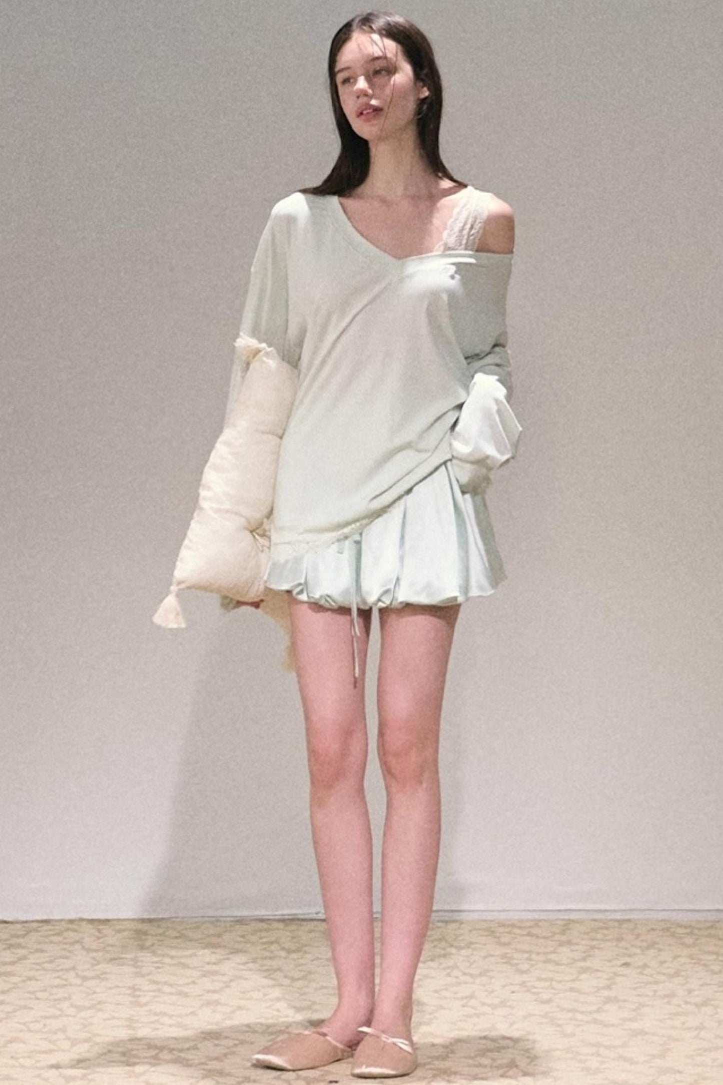 Slanted Shoulder Sweatshirts