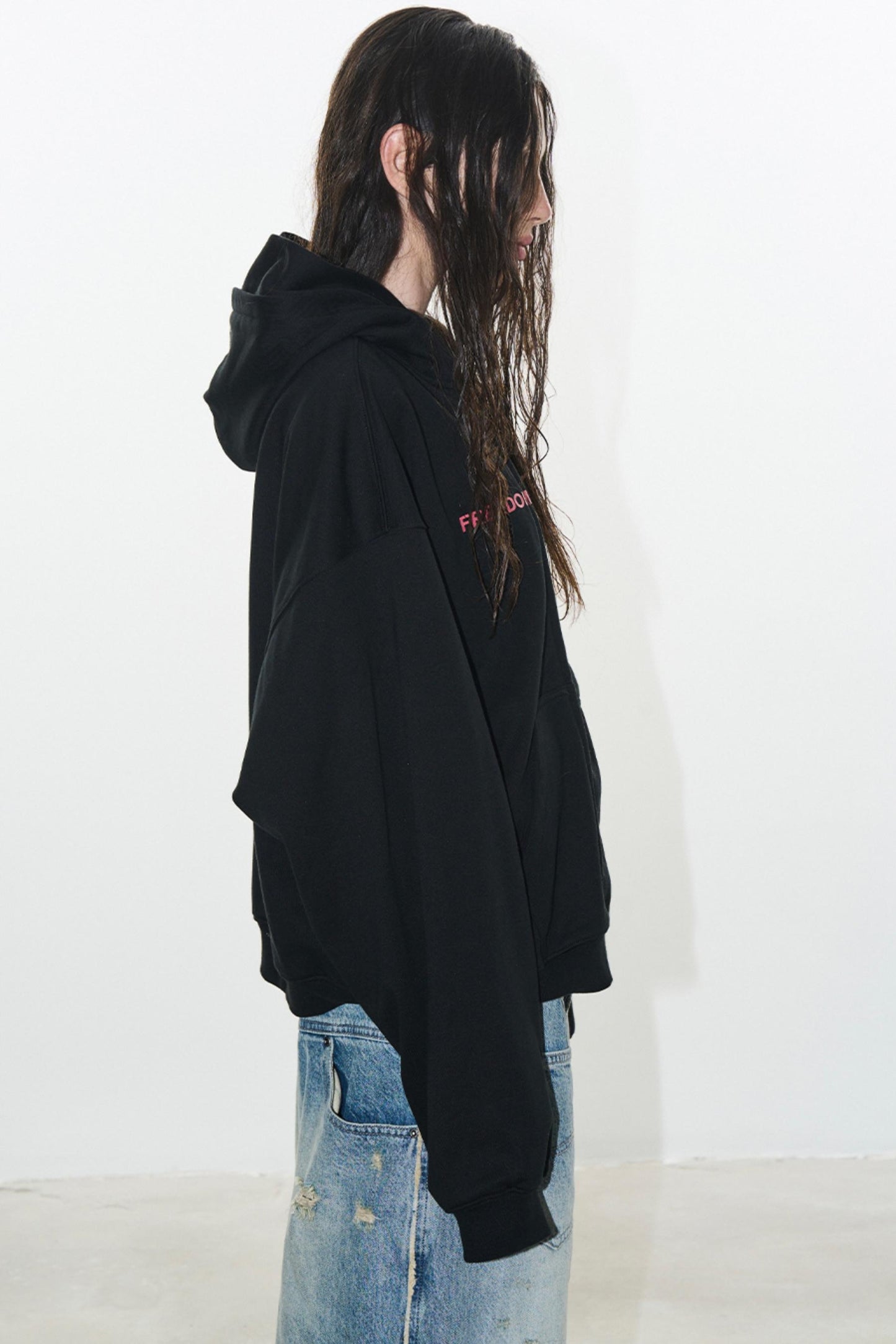 Faux Layered Sweatshirt Jacket