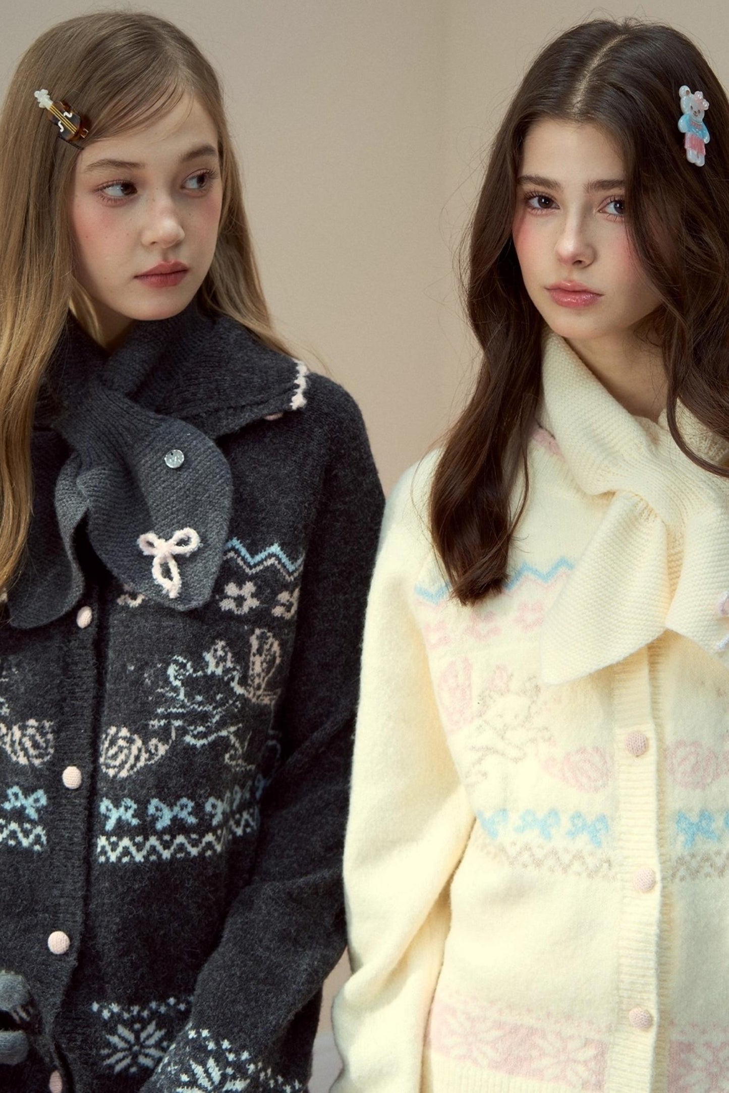 Sunset Wool Bow Scarf