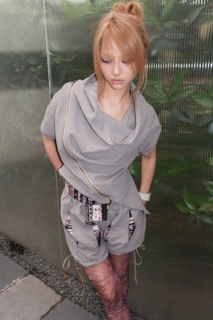 Asymmetrical Layered Collar Vest