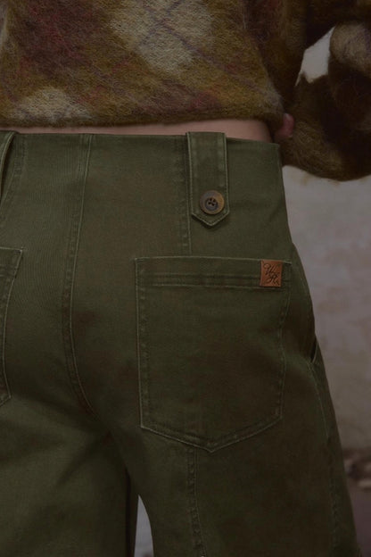 Cool Military Green Cargo Jeans