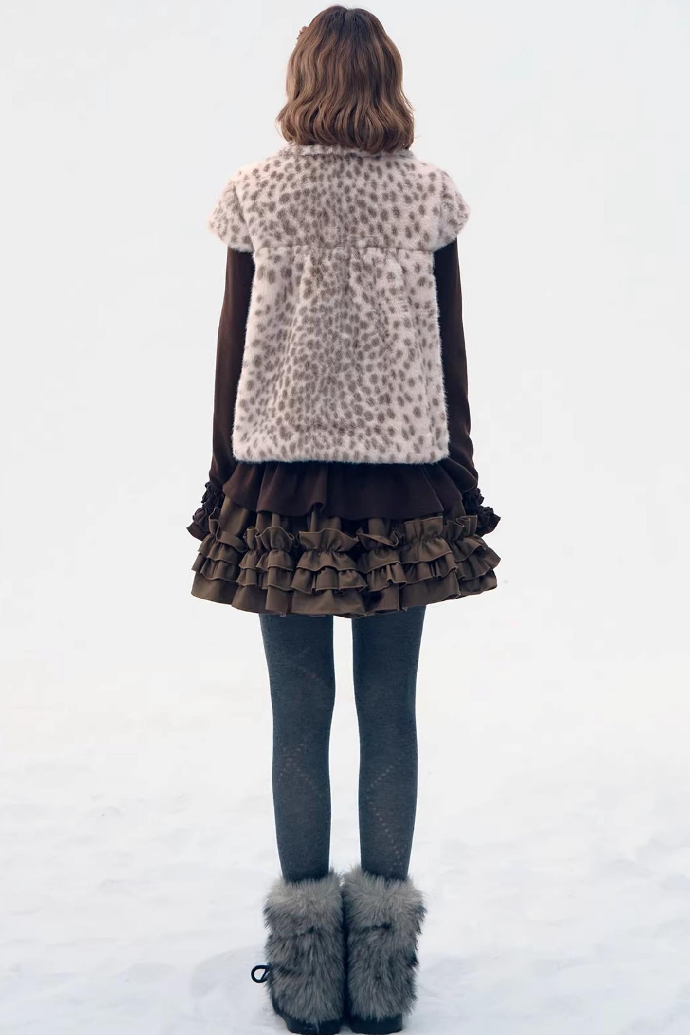 Six-Button Lace Hem Blouse Top