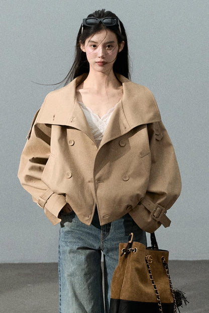 Stand-Up Silhouette Trench Coat