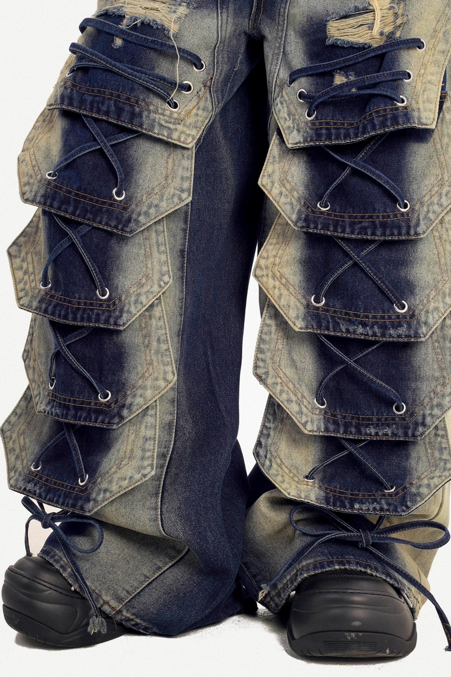 Vintage Washed Denim Pants