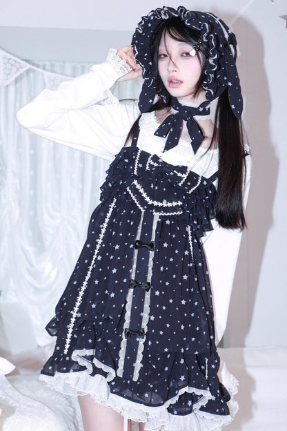 Star Dot Chiffon Sundress