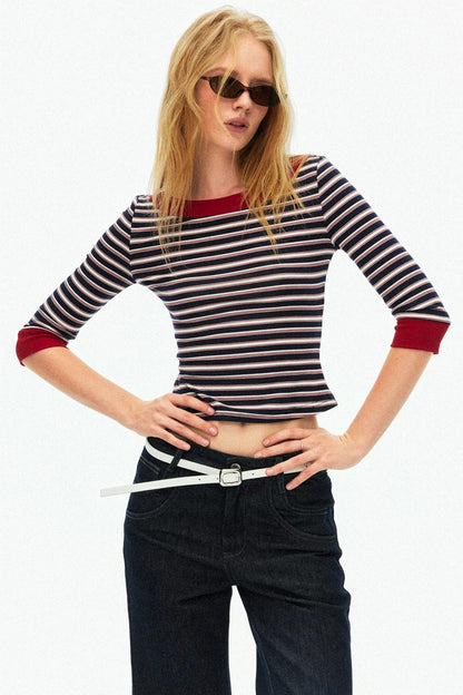 Lyocell Tencel Striped Sweater