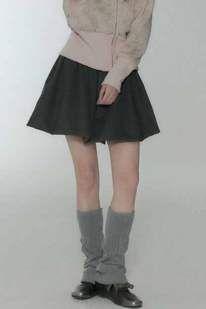 Pink Polka Dot Pleated Skirt