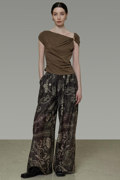 Dark Brown Slim Elegant Tee