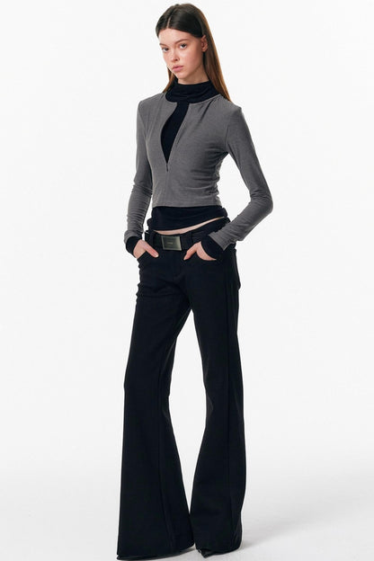 Fleece-Lined Flared Pants