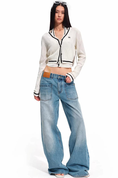 Versailles Wool Argyle Cardigan Top