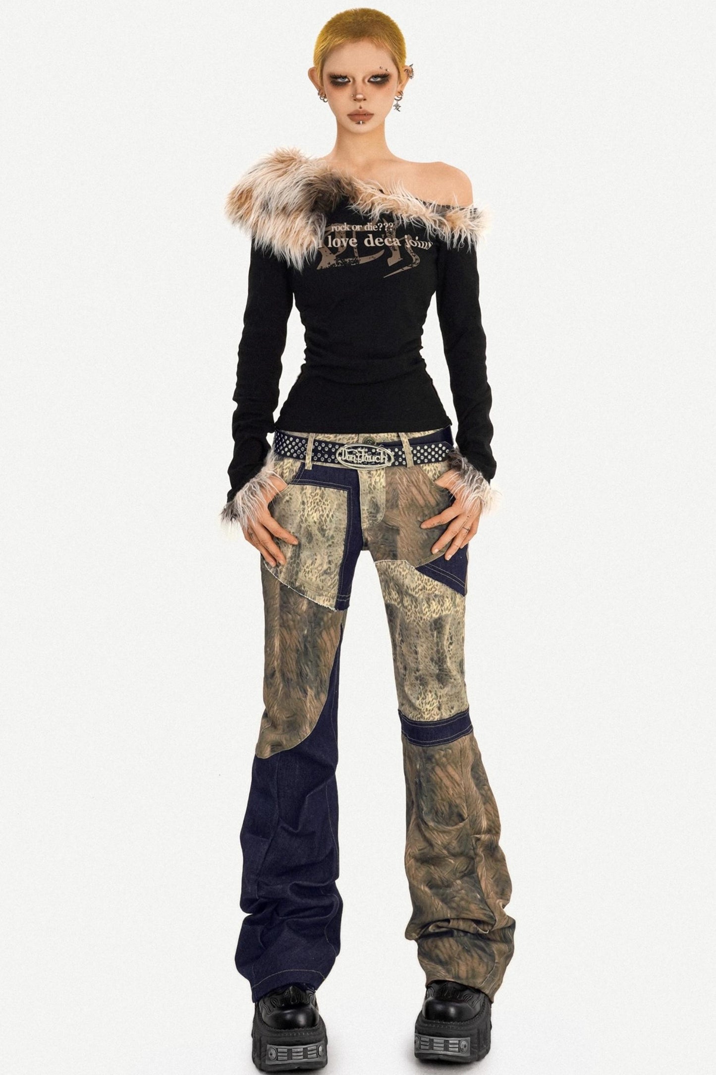 Subculture Girl Fur Collar Top