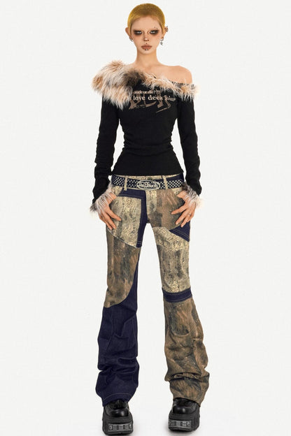 Subculture Girl Fur Collar Top