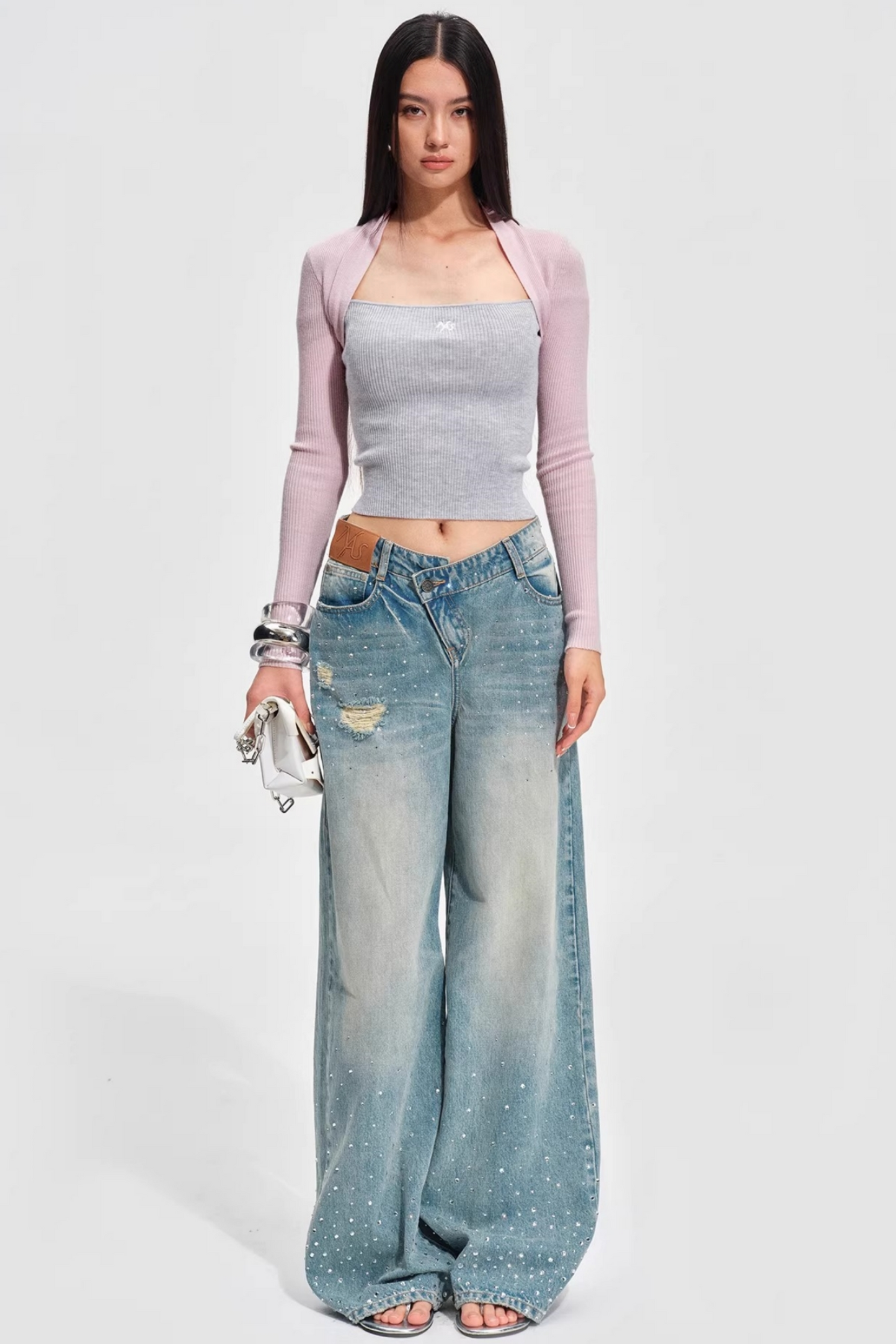 Color-Blocked Wool Knit Sweater