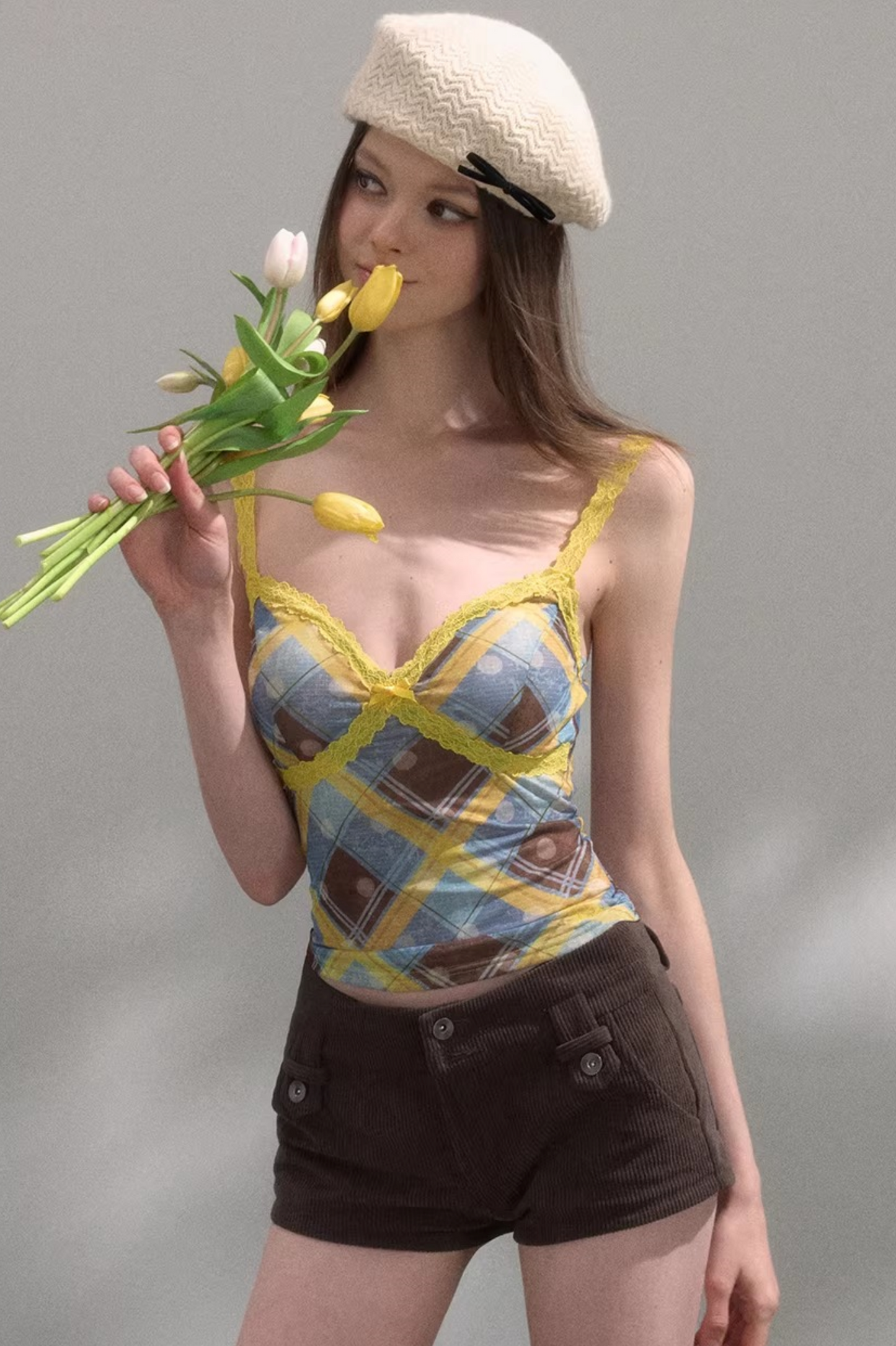 Retro Plaid Camisole Top