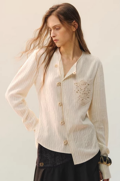 Moon Cage Linen Blouse