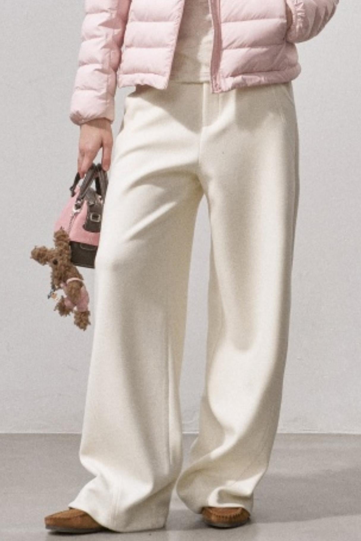 Wool Blend Scimitar Pants