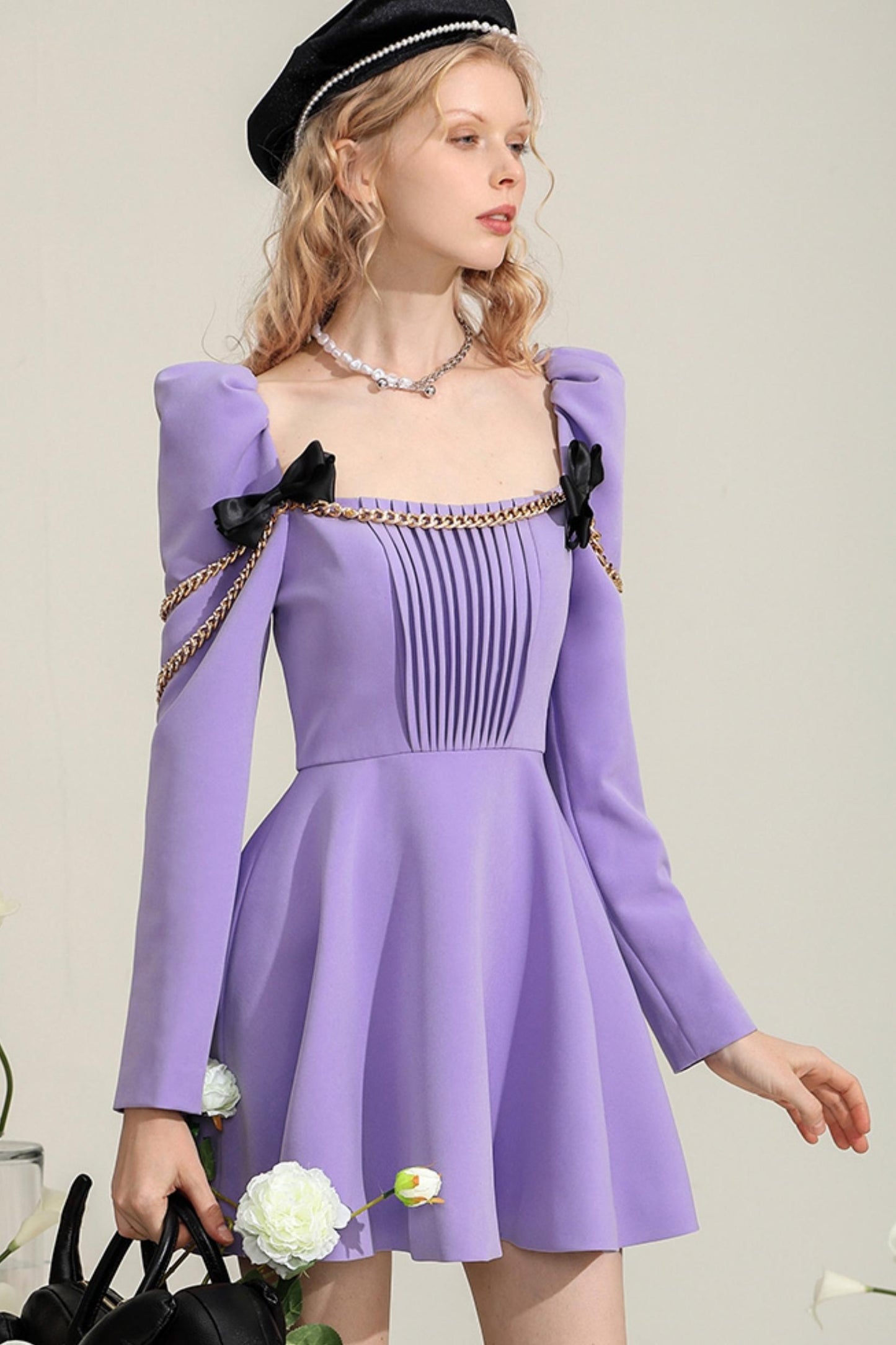 Bow Chain Elegant Spring Dress