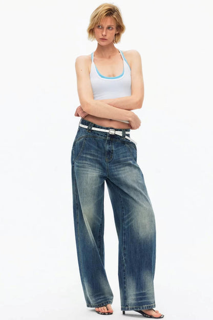 Ribbed Elastic Cotton Tank Top