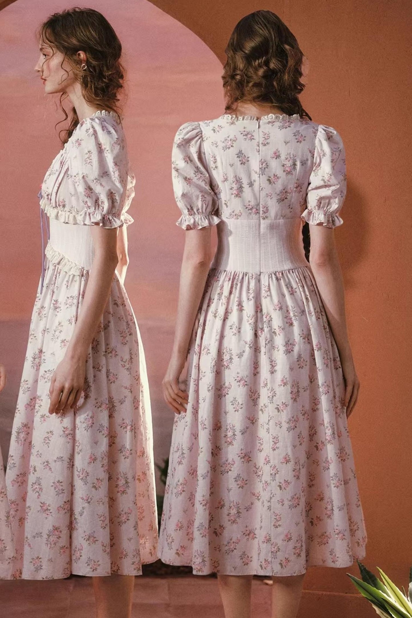 Spitzenblumen Kleid