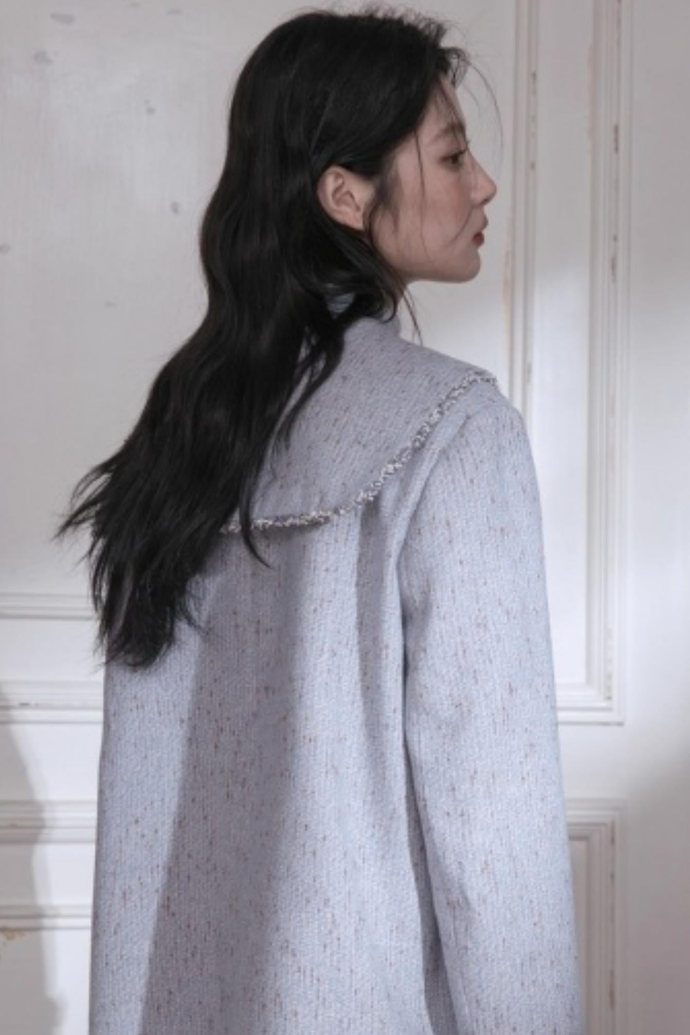 Silhouette Wool Tweed Short Coat