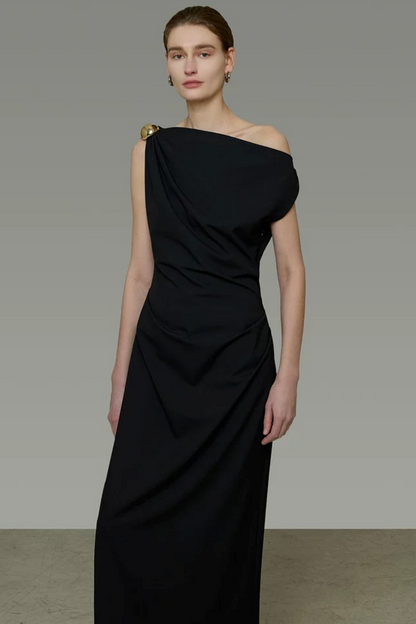 Unspoken Black Off-Shoulder Dress