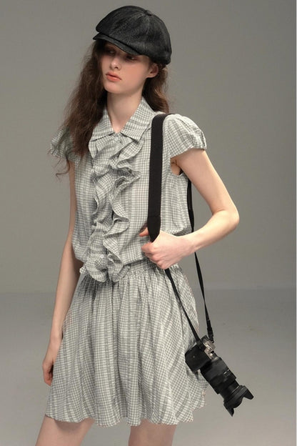 Silver Coral Jacquard Lace Dress