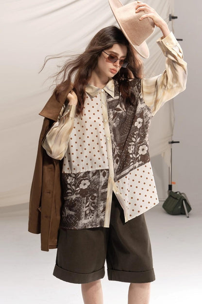 Fireplace Whispers Artistic Loose Shirt