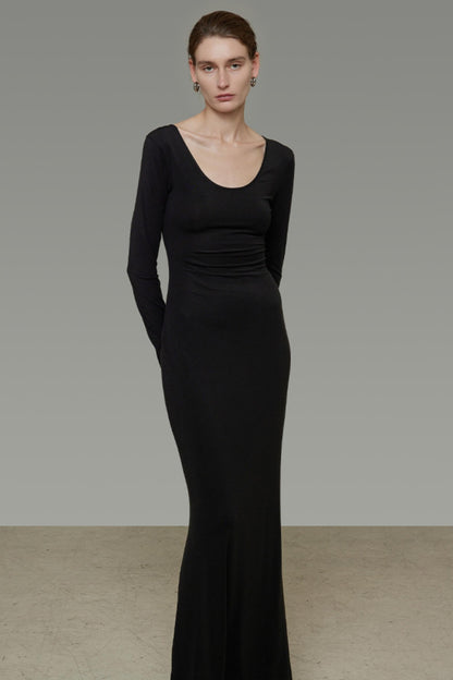 Black Slim Long Dress