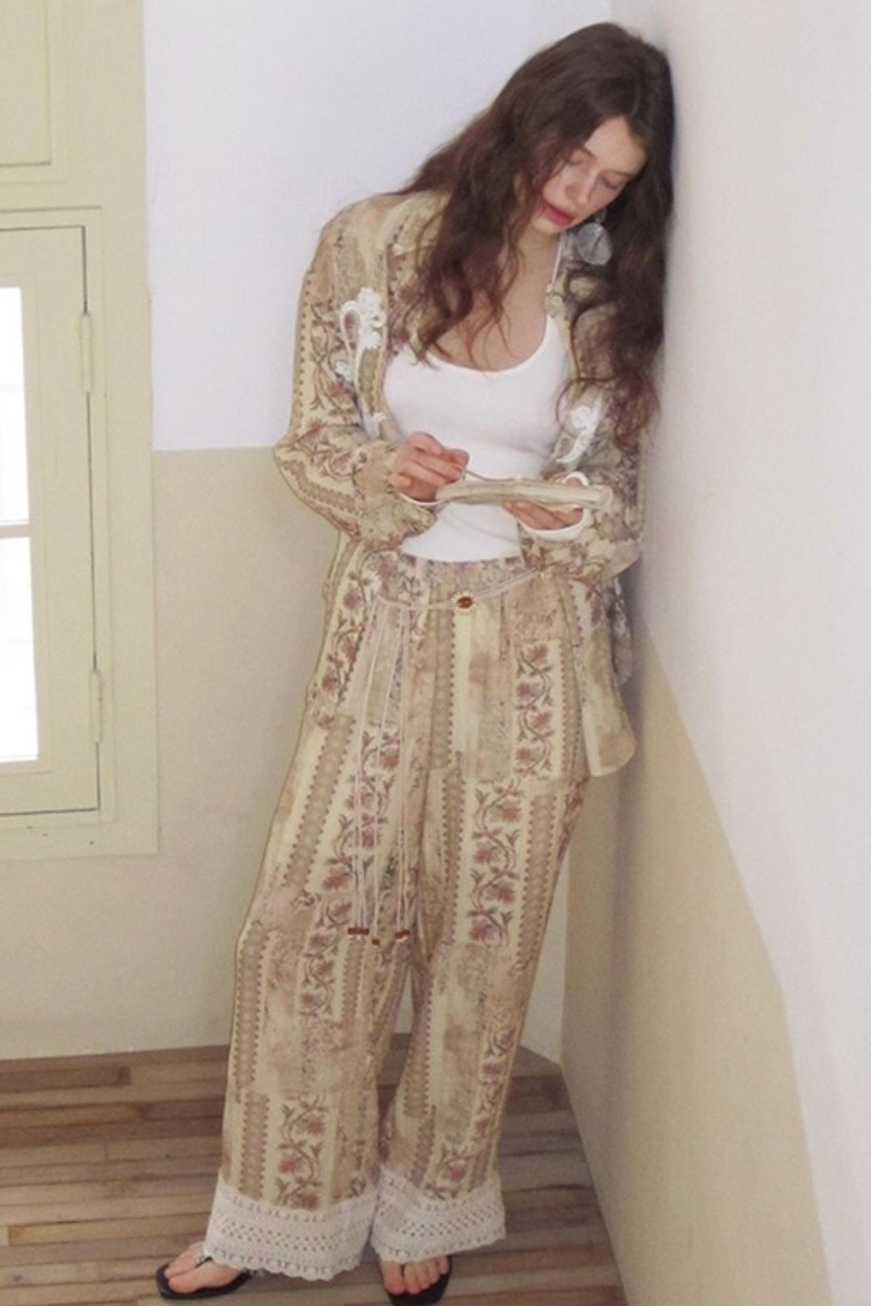 Neoclassical Vintage Lace Pants