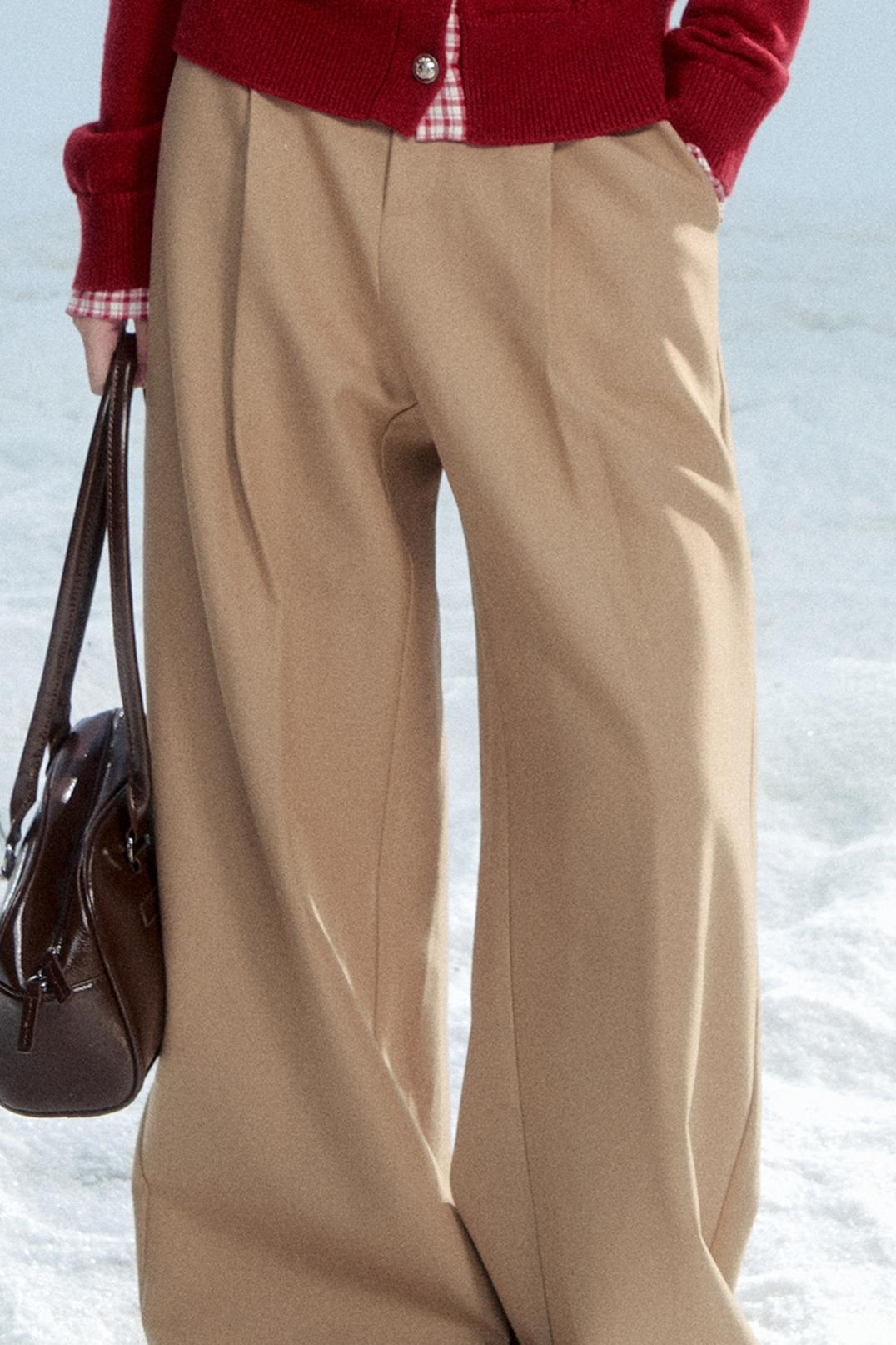 Korean Drape Wide-Leg Pants