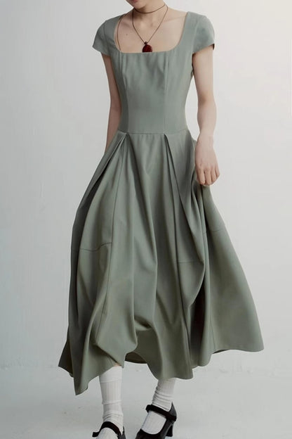 Vintage Pleated Cocoon Dress