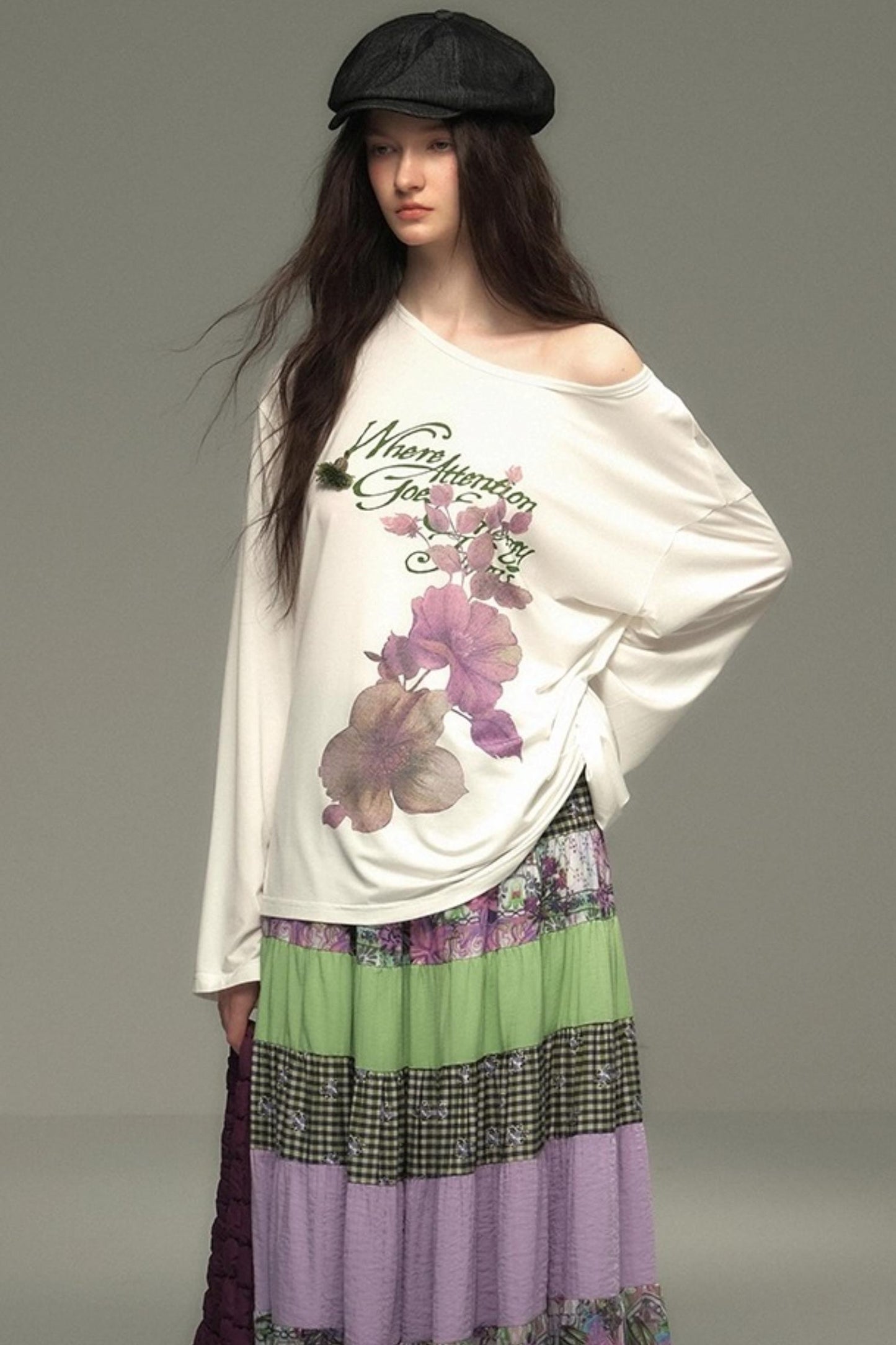 Tree of Life Tencel Slub Cotton Long Sleeve T-shirt
