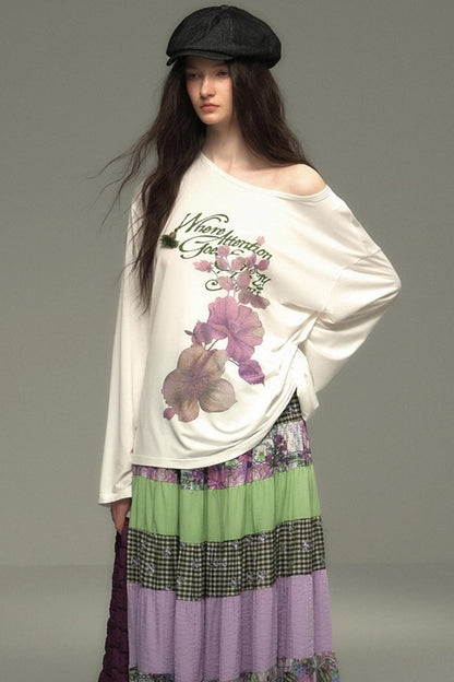 Tree of Life Tencel Slub Cotton Long Sleeve T-shirt