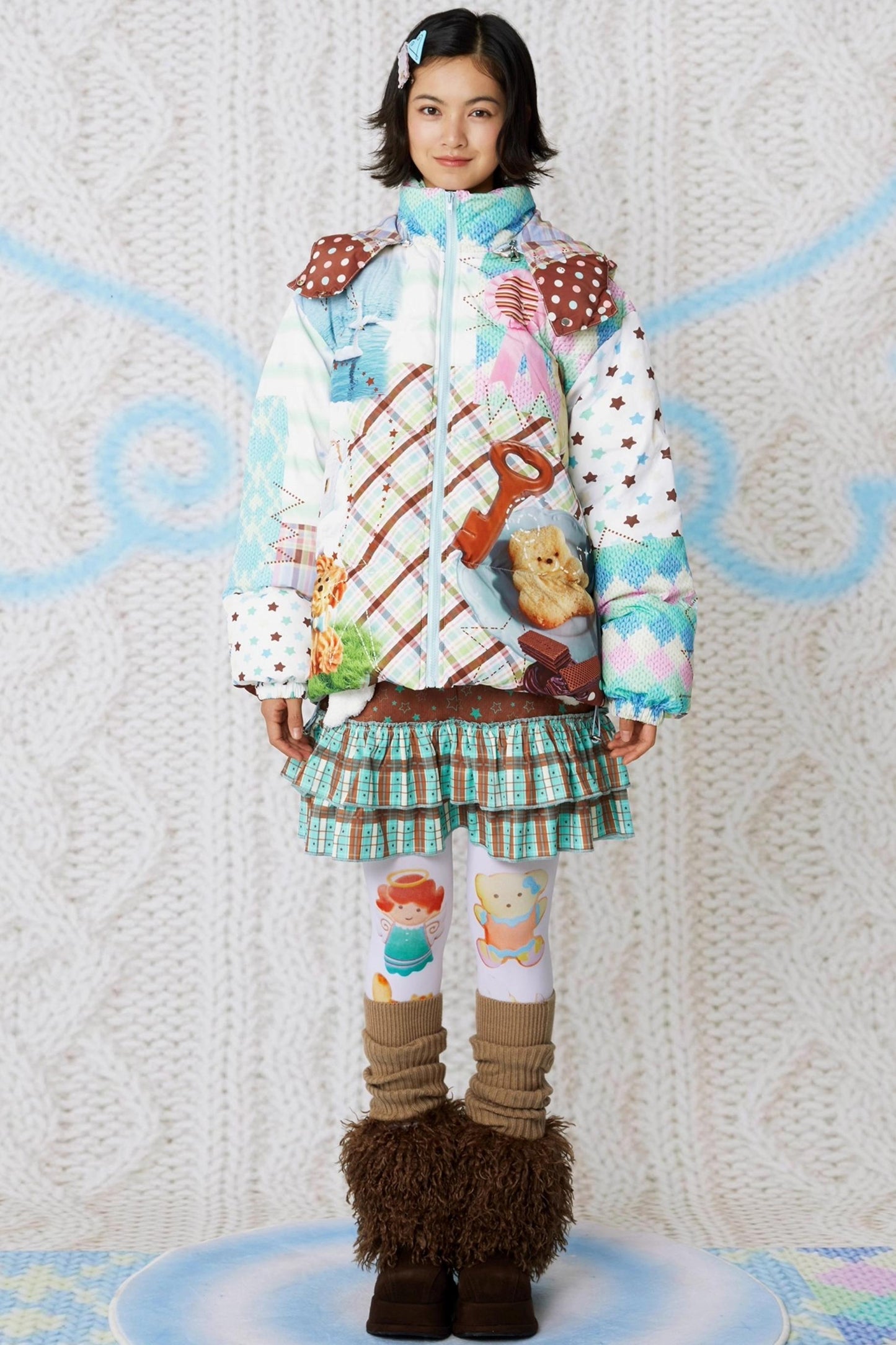 Angel Print Hooded Jacket