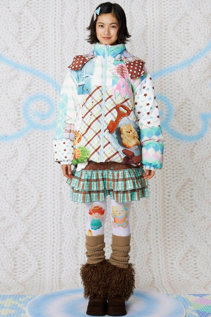 Angel Print Hooded Jacket