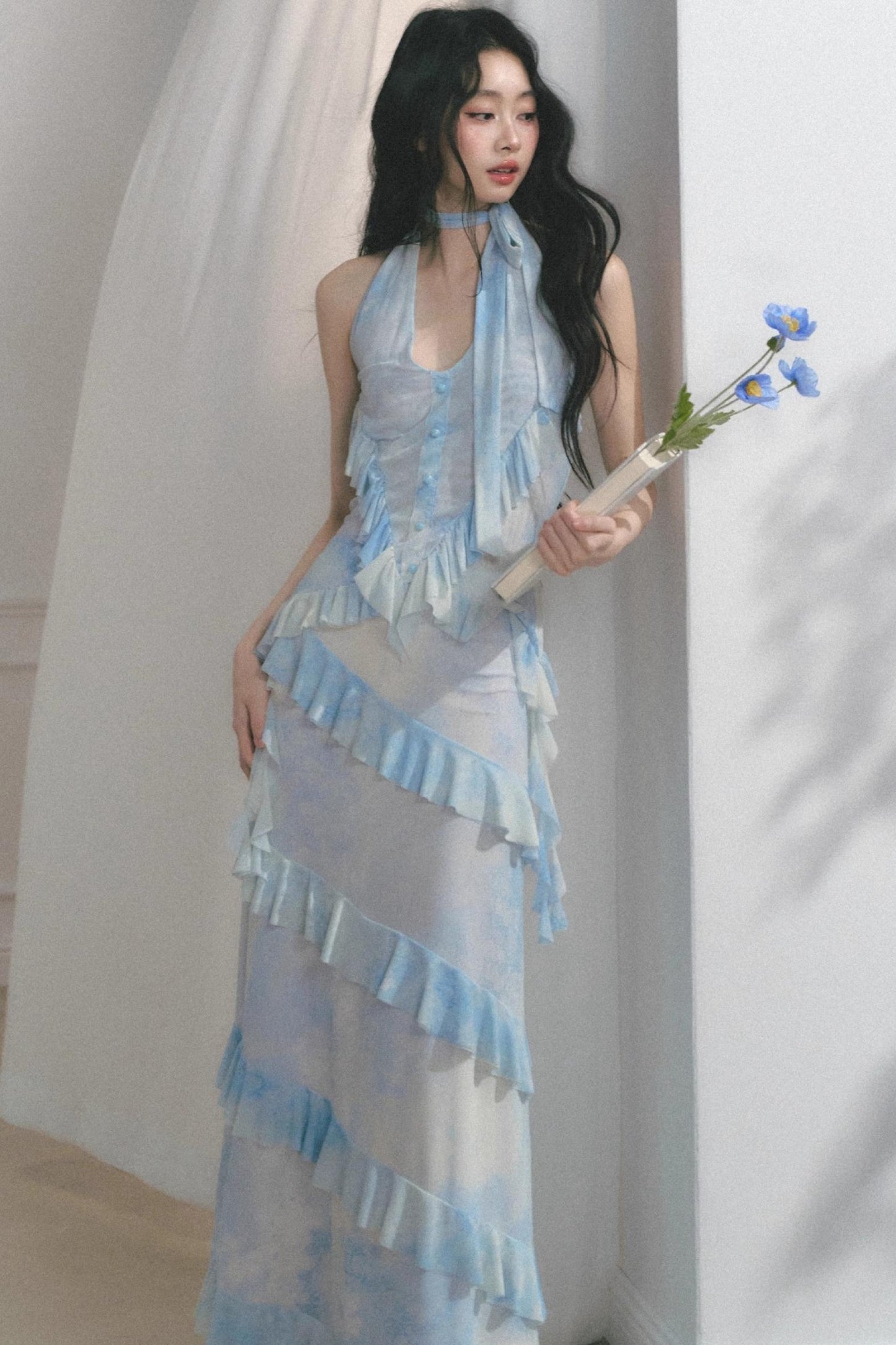 Sea Mint Halter Skirt Set-Up