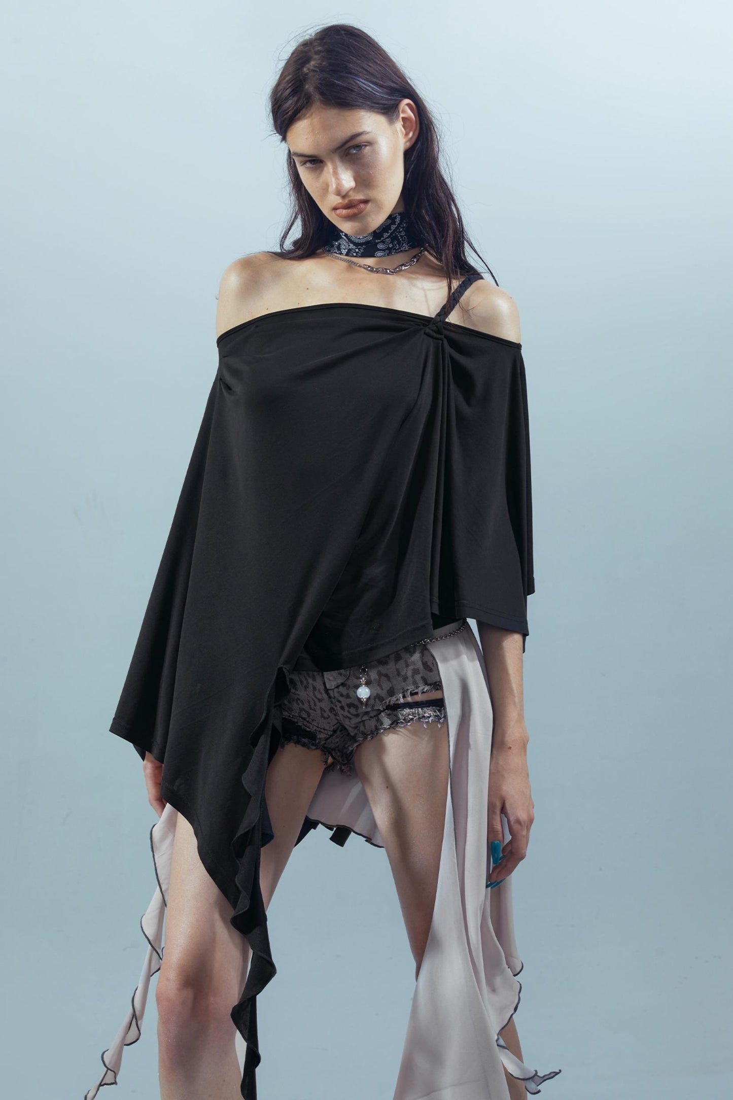 Ruffle Off-Shoulder Tee