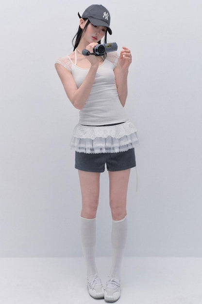 Delicate Lace Patchwork Top