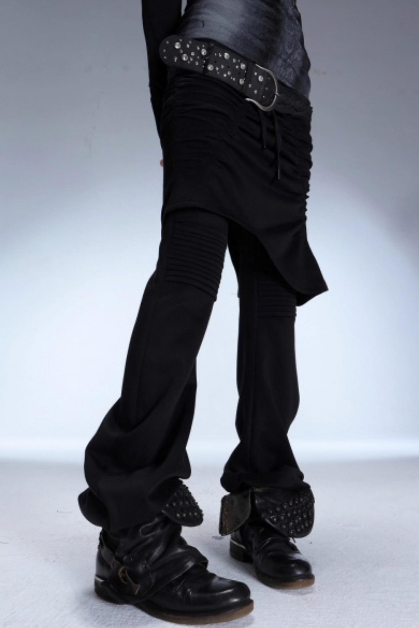 Pleated Layered Scimitar Pants
