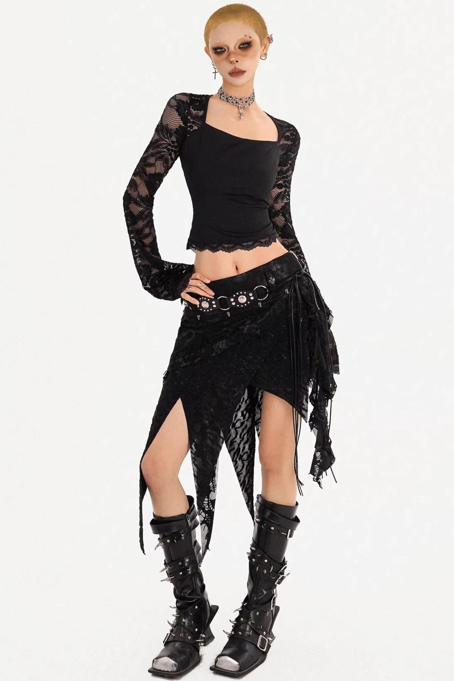 Lace Hollow Punk Top