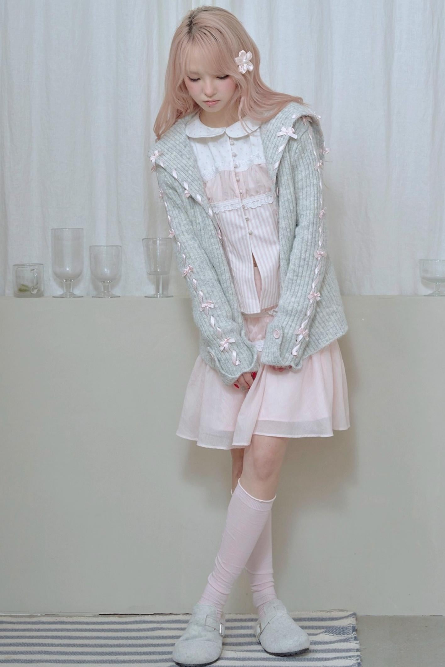 Light Gray Knit Cardigan