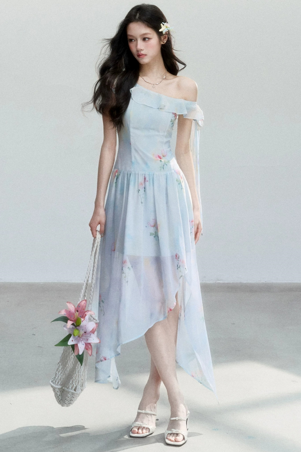 Sea Salt Rose Print Dress