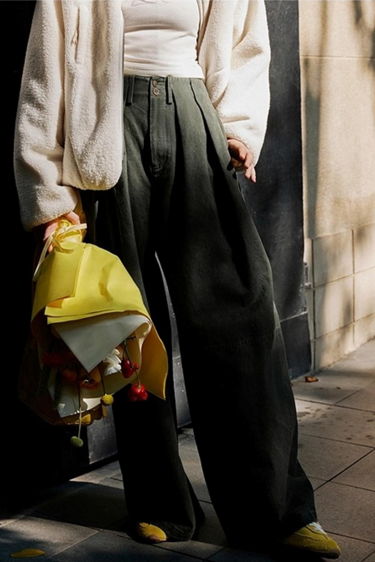 Waist Pleated Cargo Pants