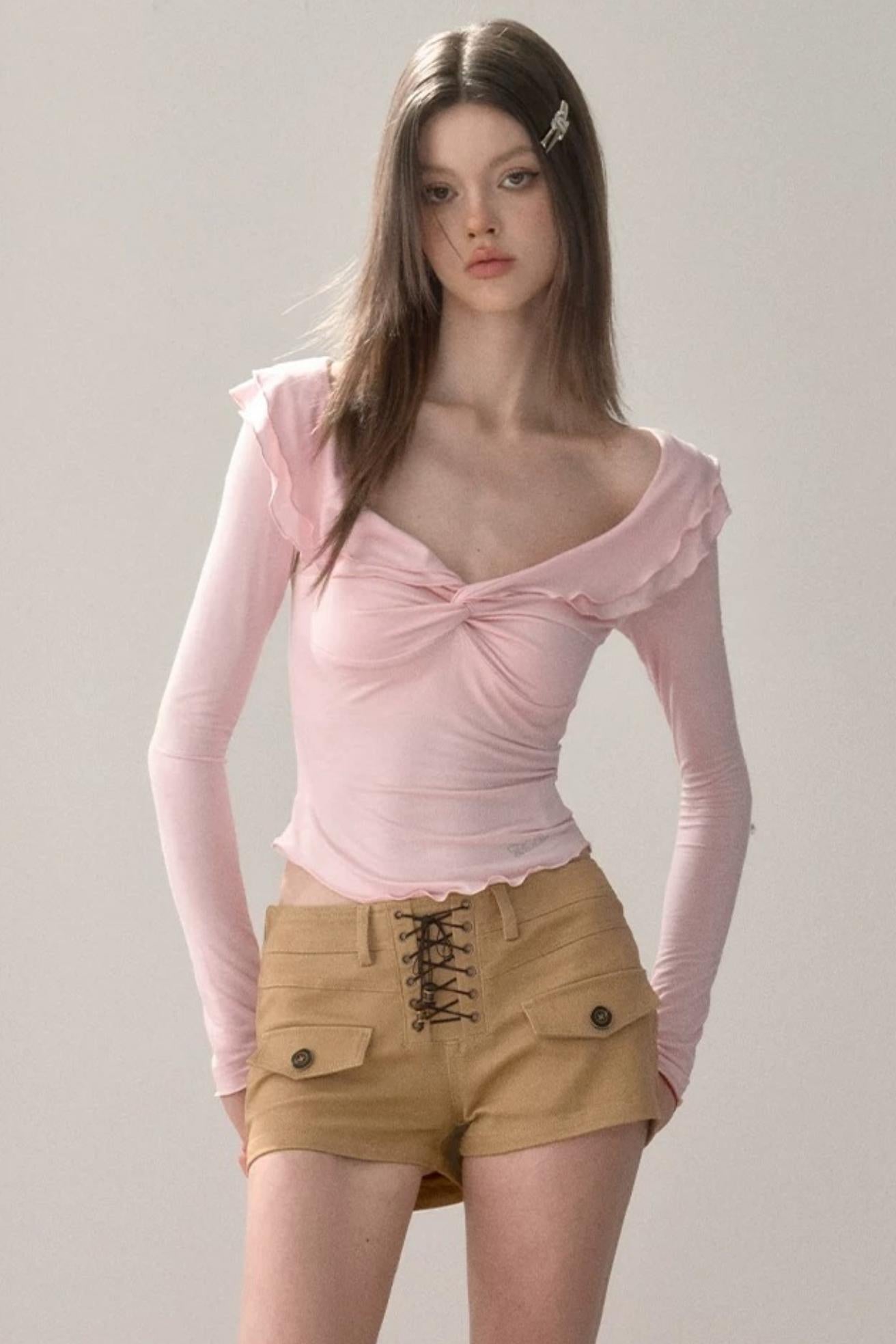 Ruffled One-Shoulder Top