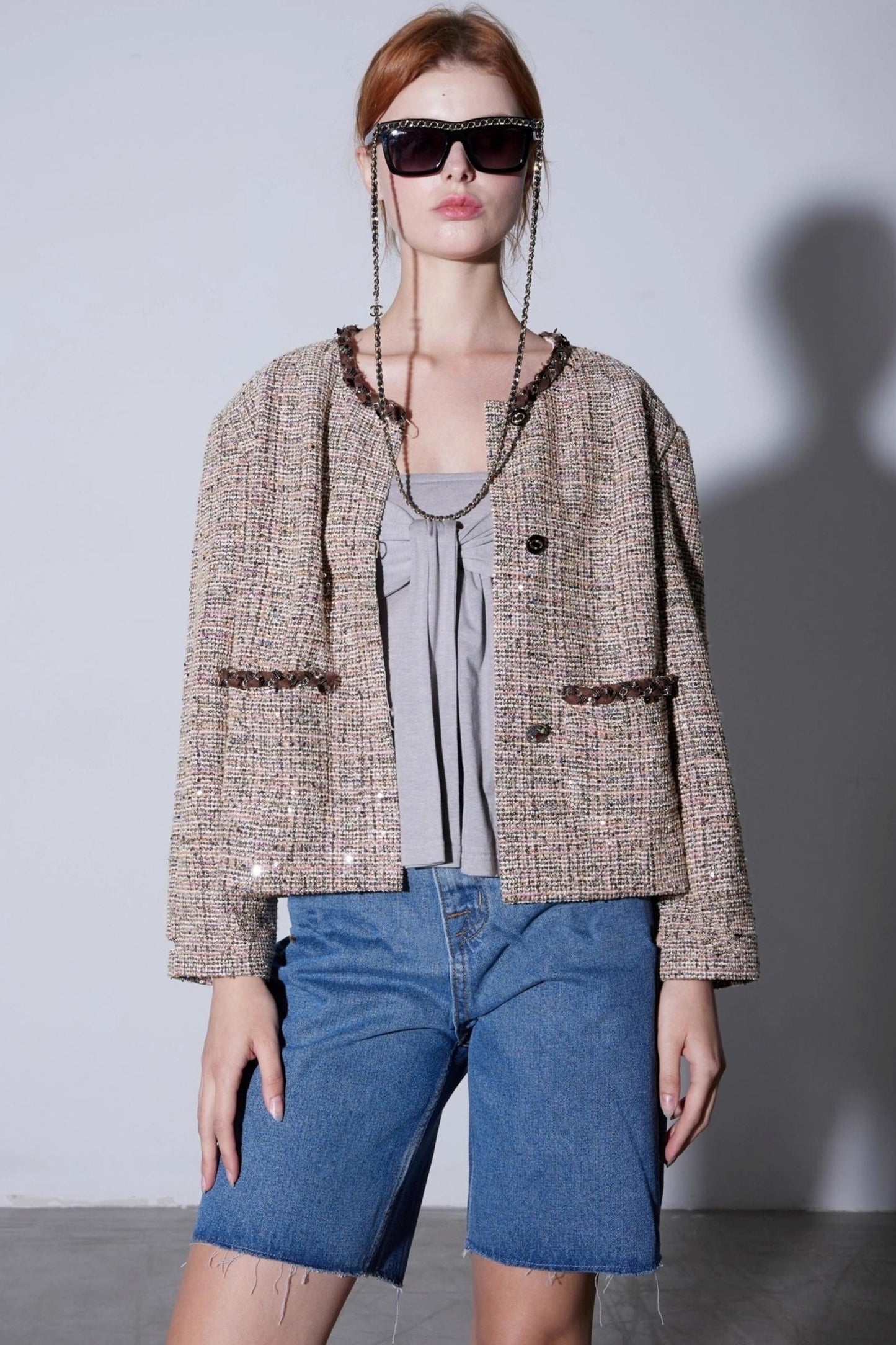 Autumn High-Waisted Denim Shorts