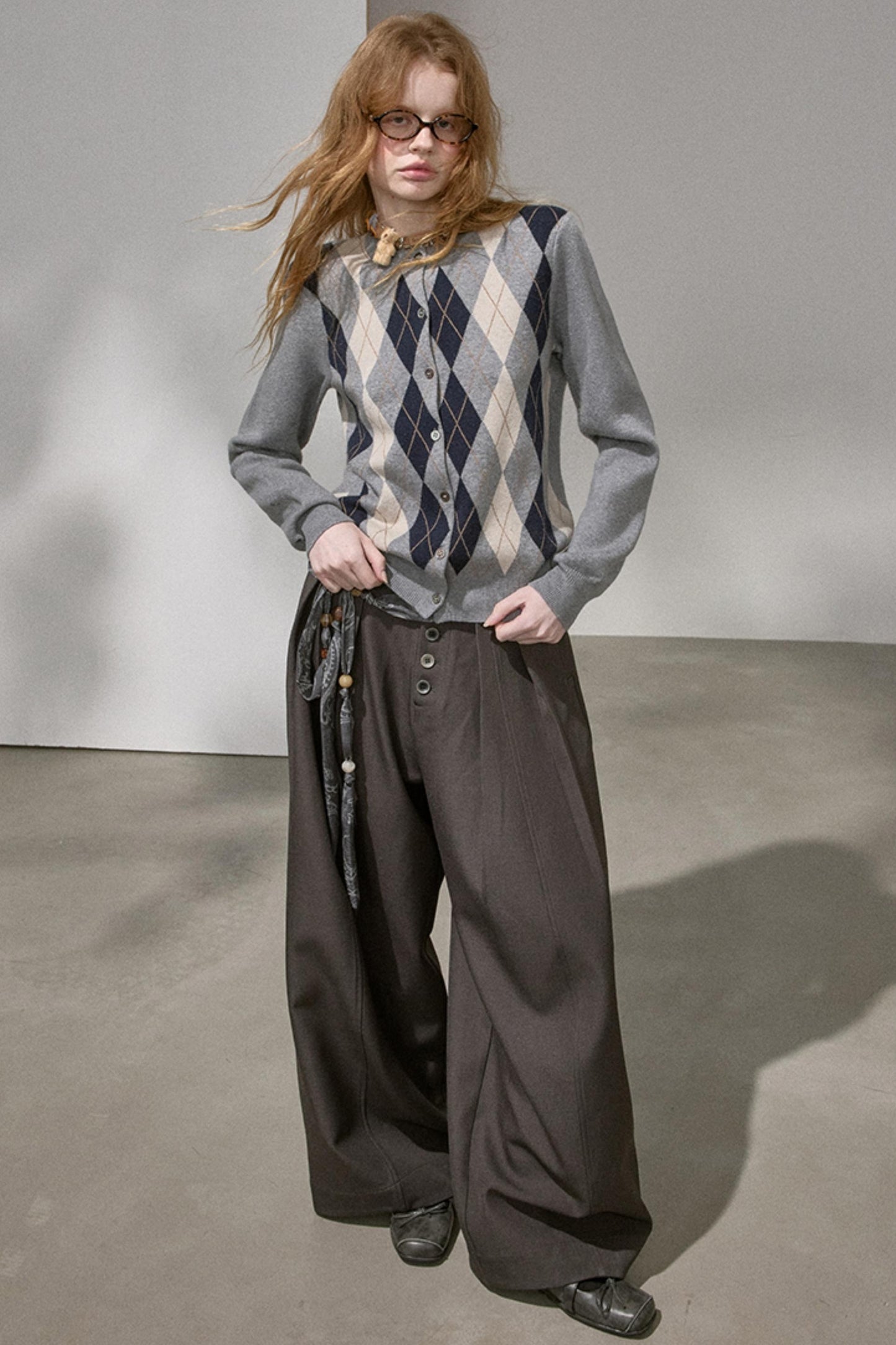 Retro Color-Blocked Knitted Top