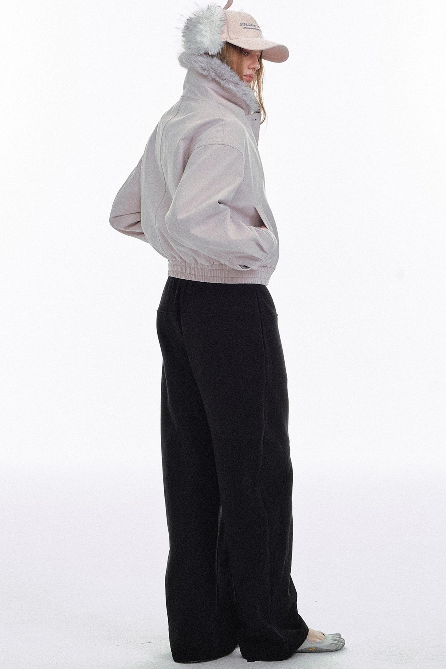 Solid Color Low-Rise Sweatpants