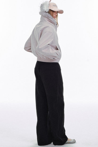 Solid Color Low-Rise Sweatpants