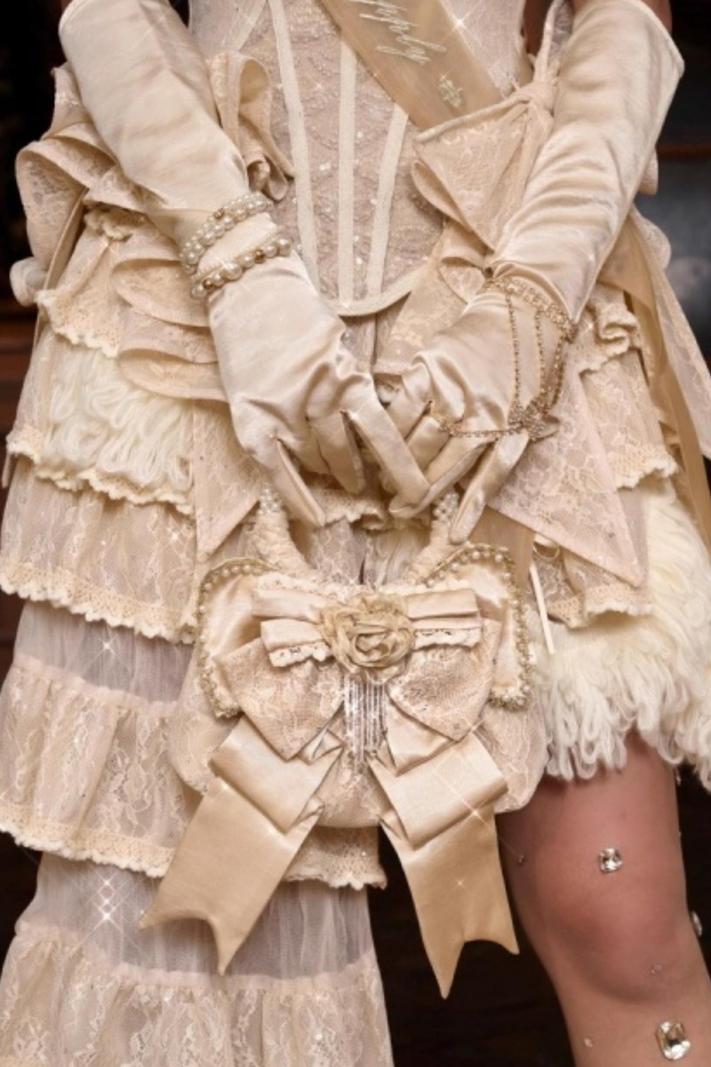 Slavic Satin Bow Handbag