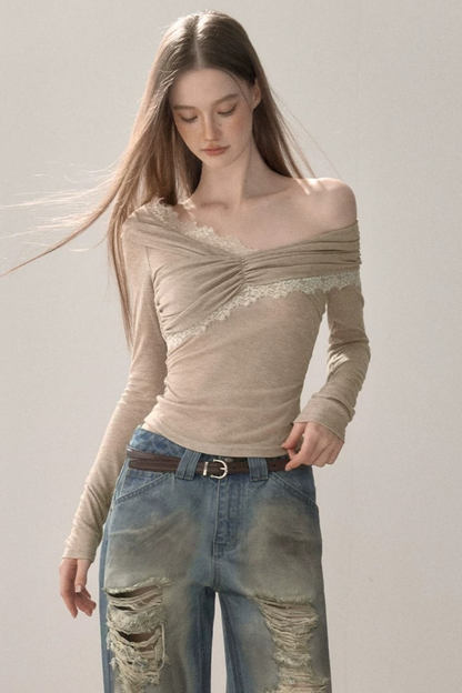 Sexy Off-Shoulder Lace Top